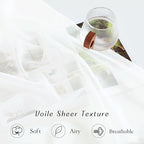 NICETOWN Beige Sheer Long Curtains 102 inches, Grommet Elegant and Airy Window - Image 4