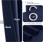 MIULEE Navy Blue Blackout Curtains - Image 4