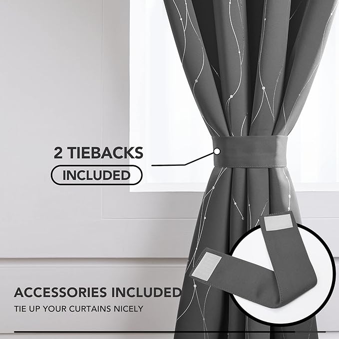 Deconovo Blackout Curtain, Thermal Insulated Soundproof Grommet Drapes - Image 4