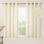 LAMIT Beige Linen Curtains 54 Inches Long by LAMIT