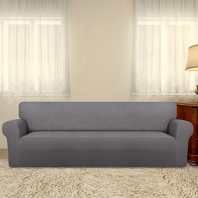 PureFit Super Stretch 4 Seater Sofa Slipcover – Spandex Non Slip Soft Couch - Image 2
