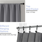 Simplebrand Ava Light Grey Blackout Curtains - Image 4