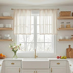 MYSKY HOME Natural Linen Curtains 24 Inch Long by MYSKYHOME