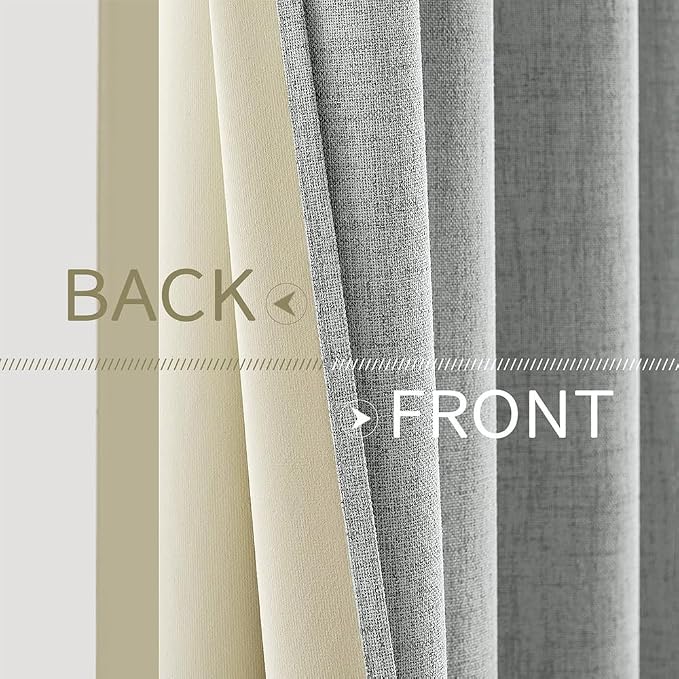MIULEE Linen Curtains 100% Blackout - Image 6