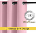 NICETOWN Crystal Pink Blackout Curtains & Drapes - Image 2