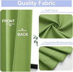 Simplebrand Ava Lime Short 36 Inches Blackout Curtain 2 Panels Set, Half Window - Image 3