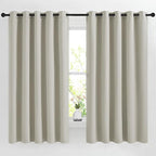 NICETOWN Natural Room Darkening Bedroom Curtain, Window Treatment Thermal by NICETOWN