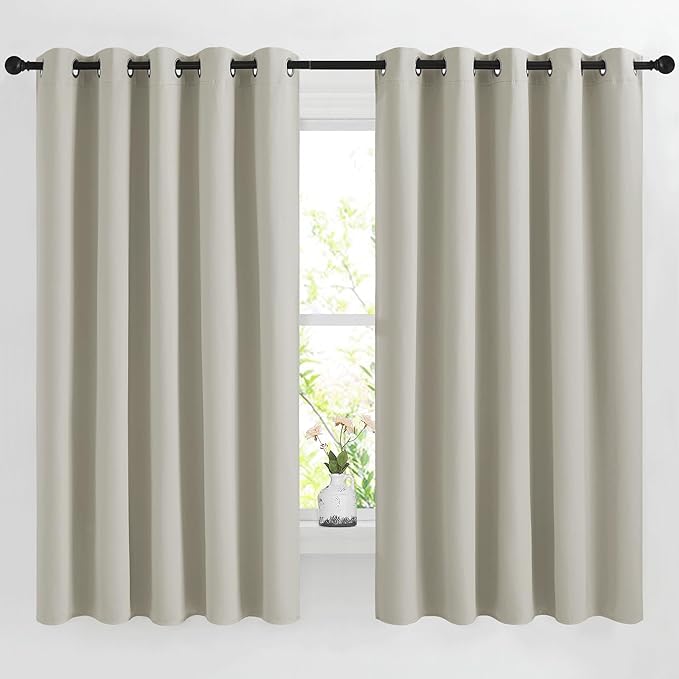 NICETOWN Natural Room Darkening Bedroom Curtain, Window Treatment Thermal by NICETOWN