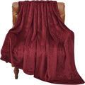 BEDELITE Fleece Blanket Burgundy Throw Blankets by BEDELITE