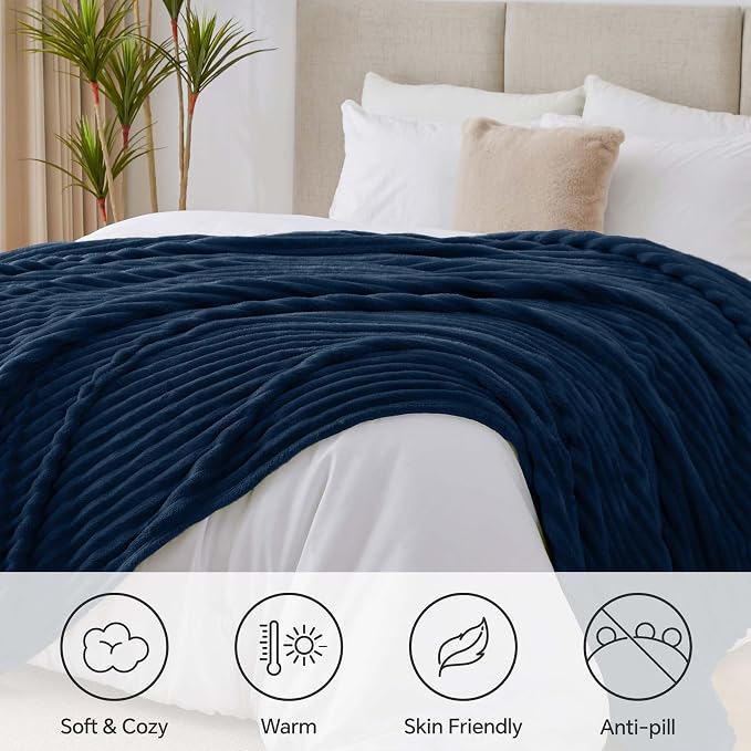 BEDELITE King Size Blanket for Bed, 300GSM Soft & Warm Fleece Blanket, - Image 2