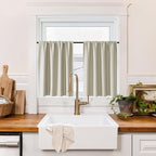 RYB HOME 100% Blackout Basement Curtains 30 inches Long, Heat & UV Blocking by RYBHOME