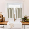 RYB HOME 100% Blackout Bathroom Curtains Over Sink 30 inches Long, Heat & UV by RYBHOME