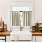 RYB HOME 100% Blackout Basement Curtains 24 inches Long, Heat & UV Blocking by RYBHOME