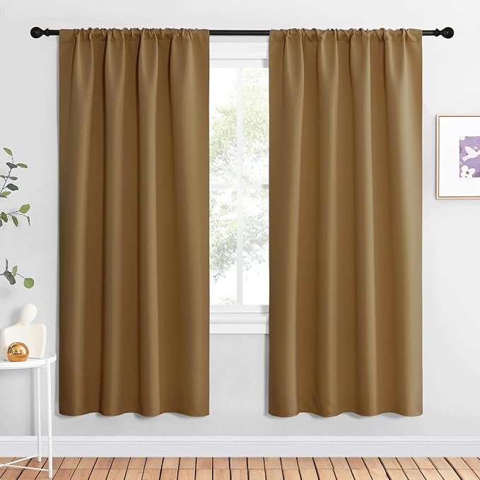 NICETOWN Blackout Curtains for Living Curtains, 1 Pair, 34-inch W x 72-inch L by NICETOWN