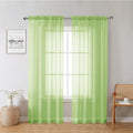 Lecloud Lime Sheer Curtains 78 Inches Long 2 Panels, Rod Pockets Light by Lecloud