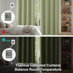 Simplebrand Ava Sage Green Short 30 Inches Blackout Curtain 2 Panels Set - Image 7