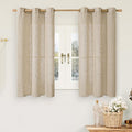 LAMIT 54 Inch Brown Linen Curtains by LAMIT