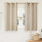 LAMIT 54 Inch Brown Linen Curtains by LAMIT