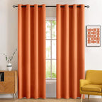 MIULEE 2 Panels Orange Blackout Curtains Room Darkening Thermal Insulated Fall by MIULEE