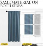NICETOWN Kitchen Curtains, Short Blackout Drapes, Smoky Blue, 34 in x 45 in - Image 5