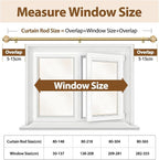 Curtain Rods for Windows 48 to 84 Inch, USFOOK 7/8 inch Luxury Gold Curtain Rod - Image 7