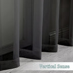Chyhomenyc Black Sheer Curtain 72 Inches Length 2 Panels, Voile Rod Pockets - Image 8