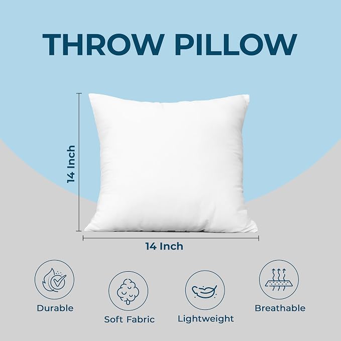 Utopia Bedding Throw Pillows – 14 x 14 Inches Down Alternative Pillows - Image 4