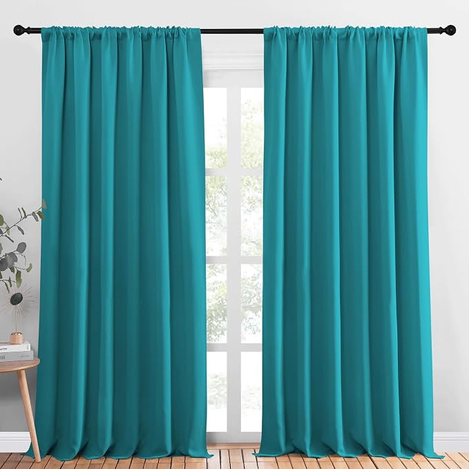 NICETOWN 2 Panels Blackout Curtains, Rod Pocket Thermal Insulated Drapess by NICETOWN