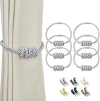 BEL AVENIR Magnetic Curtain Tiebacks, Decorative Drapery Holdbacks Modern Woven by BELAVENIR