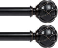 KAMANINA 1 Inch Curtain Rod Telescoping Single Drapery Rod 28 to 48 Inches by KAMANINA
