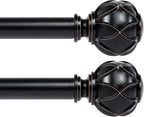 KAMANINA 1 Inch Curtain Rod Telescoping Single Drapery Rod 28 to 48 Inches by KAMANINA