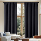 Simplebrand Ava Black Blackout Curtains by Simplebrand