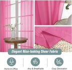 Sheer Curtains 84 Inches Long 2 Panels, Elegant Airy Transparent Light - Image 4