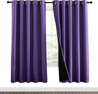 NICETOWN Lilac Purple Full Shade Curtain Panels, Pair of Energy Smart & Noise by NICETOWN