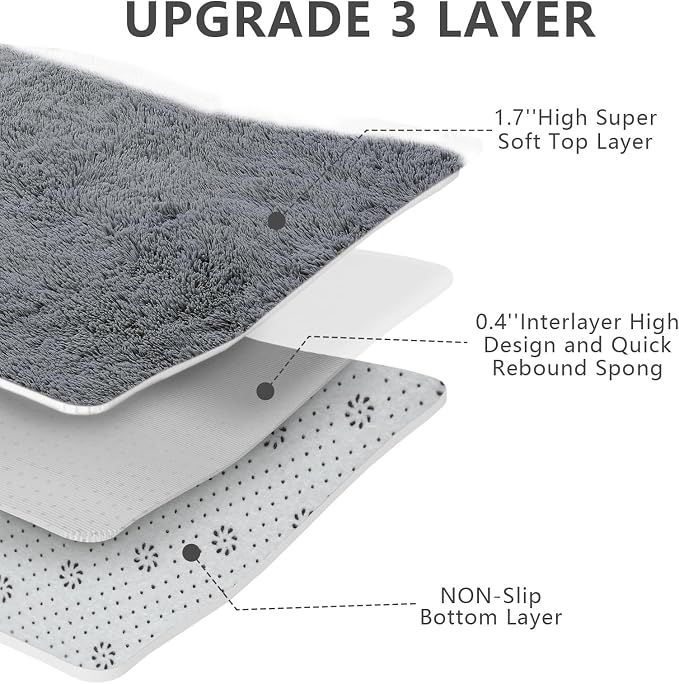 Shag Area Rugs for Bedroom Living Room, 6X9 Ultra Soft Fluffy Area Rugs for Dorm - Image 4