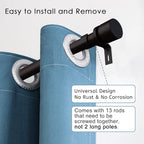 Byondeth Curtain Rods for Windows 16 to 200 Inches Adjustable Length 1 Inch - Image 2