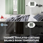 BGment Grass Green Black Out Curtains 63 Inch Long - Image 3