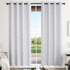 Deconovo Greyish White Curtains, Room Darkening Curtain, Thermal Insulated - Image 2