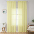 OWENIE Sheer Curtains 96 inches Long 2 Panels Set by OWENIE