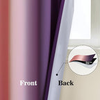 Yakamok Blackout Ombre Dark Pink and Dark Purple Curtains-Gradient Room - Image 5