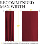 NICETOWN Christmas Patio Door Blackout Curtains, Noise Reducing Curtains and - Image 7