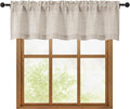 OWENIE Linen Valances for Windows 1 Pcs, Light Filtering Textured Farmhouse by OWENIE