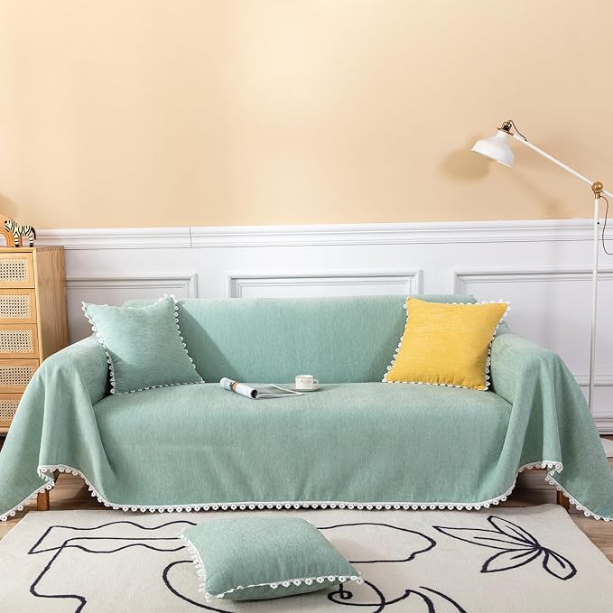 HANDONTIME Light Green Couch Covers by HANDONTIME