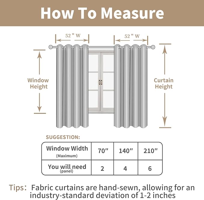 LAMIT Linen Curtains 45 Inch Length 2 Panels Set - Image 7