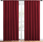 NICETOWN Christmas Burgundy Blackout Curtains and Drapes - Image 2