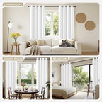 Joydeco Curtains 84 Inches Long 2 Panels Set, Thermal Insulated Long Curtains& - Image 4