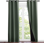 NICETOWN Dark Mallard Blackout Curtains 84 inches Long, Full Light Blocking - Image 2
