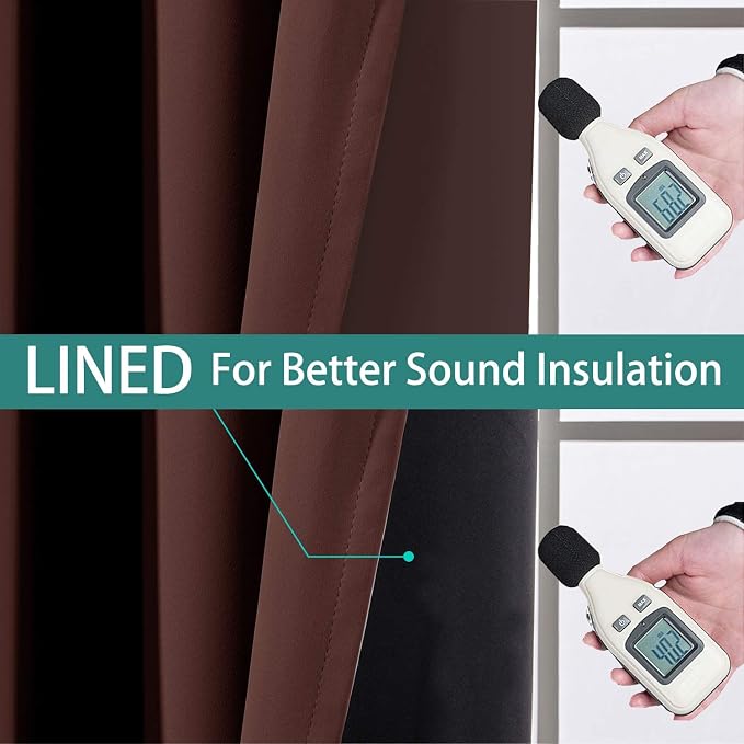 Yakamok Blackout Extra Wide Patio Sliding Door Curtains, Grommet Thermal - Image 4