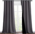 NICETOWN Grey Full Shade Curtain Panels, Pair of Thermal Insulated & Energy by NICETOWN