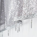 Molaxhome Swag Curtain 51 inch Length Rod Pocket Scalloped Curtain Valance - Image 8